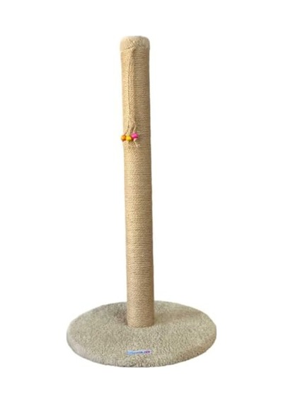 82 Cm Yuvarlak Taban Kedi Tırmalama Tahtası, 8 Cm Boru Çapı