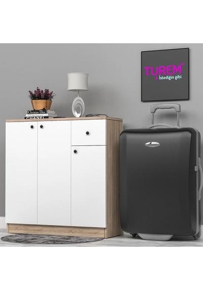 Home Çok Amaçlı 3 Kapılı Dolap Suntalam Beyaz