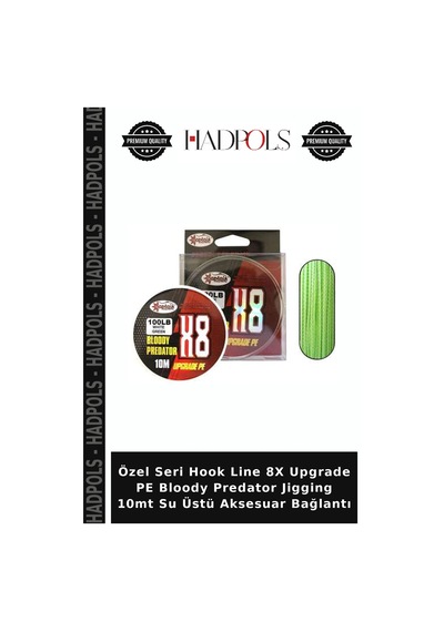 Özel Seri Hook Line 8x Upgrade Pe Bloody Predator Jigging 10mt Su Üstü Aksesuar Bağlantı 120 Lbs