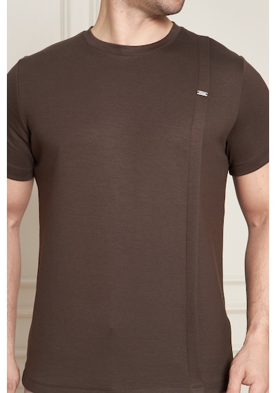 Erkek Jeuss Oysho Kumaş Sıfır Yaka Kahverengi Tshirt Erkek Jeuss Oysho Kumaş Sıfır Yaka Kahverengi Tshirt
