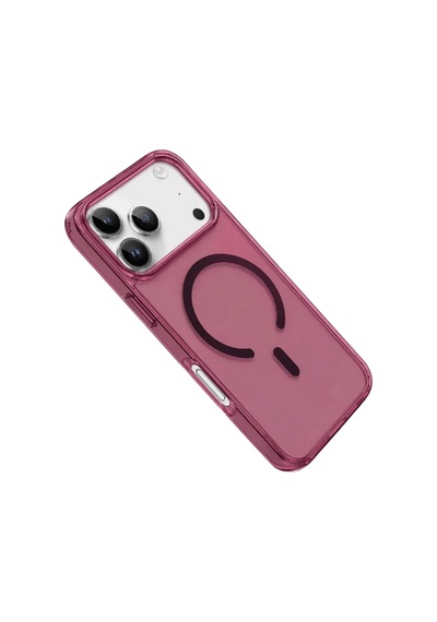 Zenviya21 Newface Apple İphone 18 Pro Max Pc Real Magsafe Kapak - Bordo Zenya785 renkli