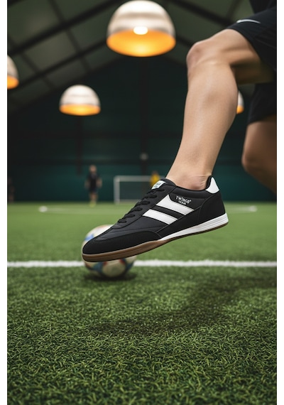 Enoch Classic-court Düz Taban Futsal Halı Saha Ayakkabısı Siyah Beyaz