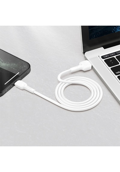Recci Rtc-n26c Usb-a To Type-c Hızlı Şarj Özellikli Data Ve Şarj Kablosu 1m Beyaz