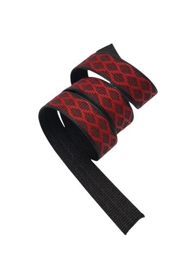 Angel Çanta Aksesuar 3 Cm Polyester Kolon Siyah Kırmızı 1 Metre