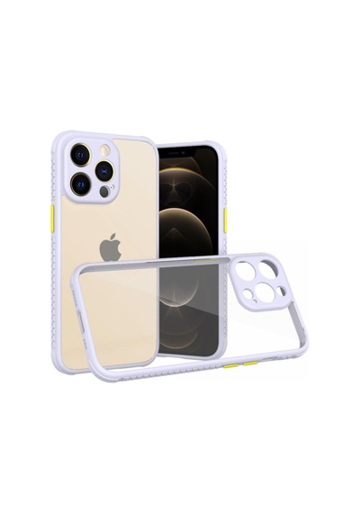 Apple iPhone Uyumlu 13 Pro Kılıf Miami Şeffaf Silikon - Lila Bzsxx00 1