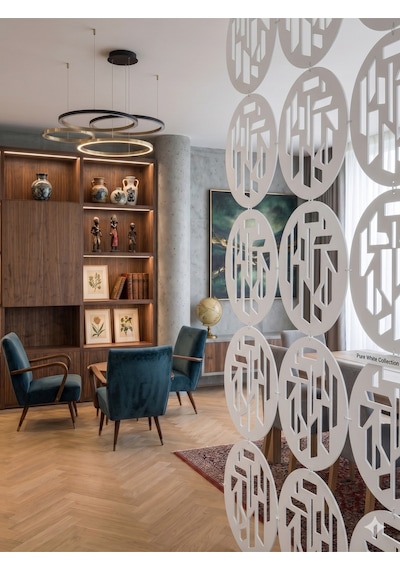 Lazer Kesim Paravan, Ahşap Separatör, Oda 4'lü Panel Levha Model19 40 X 40 Cm