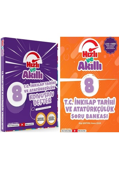 Tammat 8. Sınıf İnkılap Tarihi Hızlı Ve Akıllı Soru + Defter Set 2 Kitap