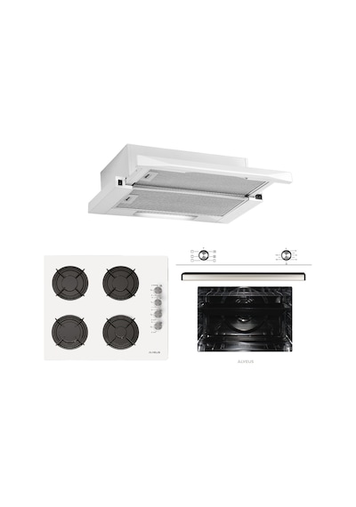 Alveus Cloud 604 MFA 604 - GLS 640 - F4 ECR Beyaz Ankastre Set