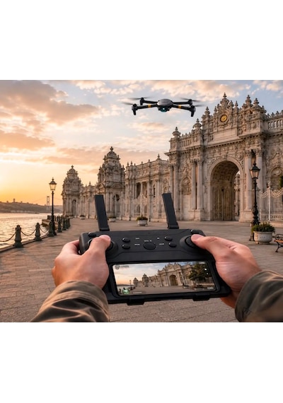 Hd Kamera Katlanabilir Gövde Türkçe Kılavuz Ve Uygulama Destekli 360 Derece Dönebilen Taşıma Çantalı Çift Bataryalı Drone