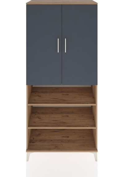 Hyperion Dolap 4 Raflı 2 Kapaklı Tek Askılı 88x44x195 Çam-ant... Çam
