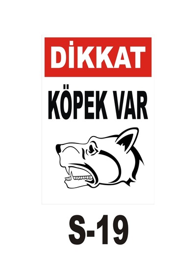 Iş Güvenliği Pvc Dekota Uyarı - Ikaz Levhası Dikkat Köpek Var