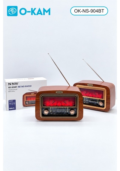 O-kam Ok-ns-904bt Şömine Efektli Retro Radyo