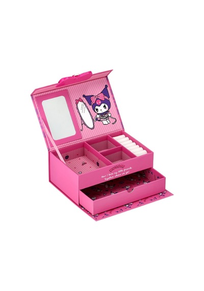 Kuromi Lisanslı Makyaj Kutu Organizer Pembe