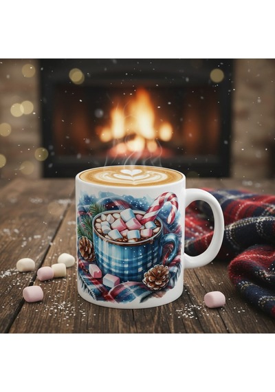 Yılbaşı Hediye Kupa 24, Tasarım Kupa, Baskılı Seramik Kupa, Temalı Kupa, Özel Tasarım Bardak, Kahve Kupası, Hediyelik Kupa Çok Renkli