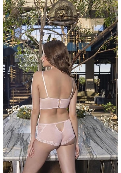 Mtm My The Mall Bralet, Boxer Ve Etek Takım Pembe Brf3407 Pembe