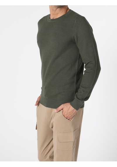 Colin's Regular Fit Haki Erkek Kazak cl1046786_Q1.V2_KHA