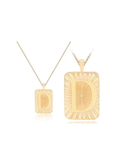 Gülaylar Diamond Line Sarı Altın 14 Ayar Harf Kolye
