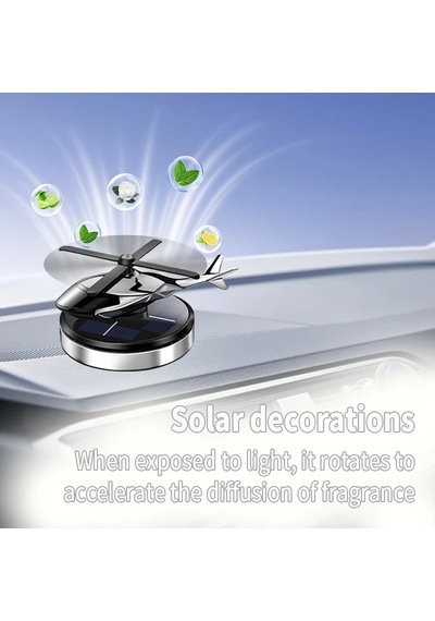 Cloud011 Solar Enerjili Helikopter Dekoru Ocean Blue 2 Aromalı Halka Araç Kokusu