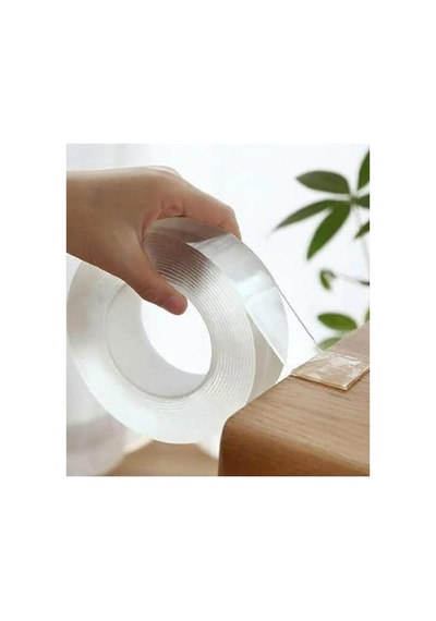 Şeffaf Çift Taraflı Yapışkan Bant, 3 Metre Uzunluk