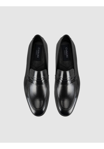 Cabani Premium Leather Black Men's Classic Shoes siyah
