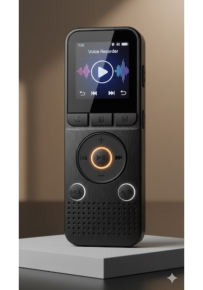 KB-65 Mp3 Çalar Ses Kayıt Cihazı 32GB 400 Saat kayıt PİLLE ÇALIŞIR 8x3x1cm