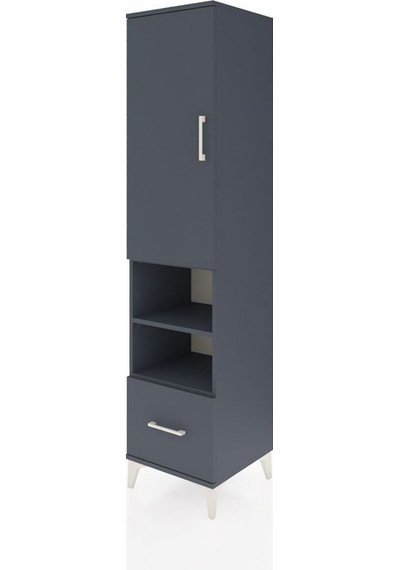 Hyperion Dolap 5 Raflı Tek Çekmeceli Tek Kapaklı 44x44x195 Antrasit-antrasit Antrasit Hyperion Dolap 5 Raflı Tek Çekmeceli Tek Kapaklı 44x44x195 Antrasit-antrasit Antrasit