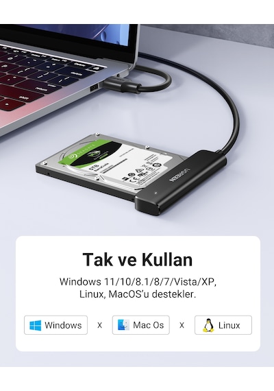 Ugreen Usb-a 3.0 To 2.5-ınch Sata Dönüştürücü Adaptör, 70609