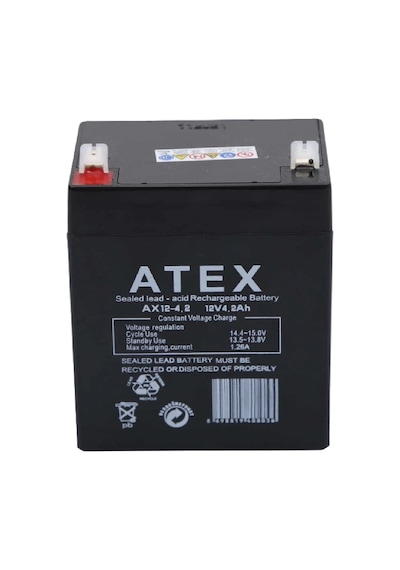 Atex Ax12-4.2 12v 4.2ah Bakımsız Kuru Akü