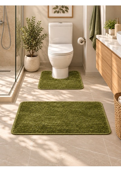 Sera Banyo Halısı 2'li Yeşil 70 45cm 45 45cm-7915