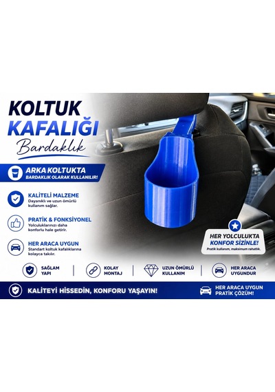 Araç Koltuk Arkası Bardaklık , Araç Mavi Şişe Ve Bardak Tutucu , Kafalık Universal Oto Bardaklık