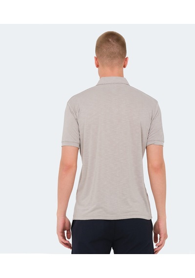 Slazenger KATSURO Erkek Polo Yaka Taş Gri Tişört