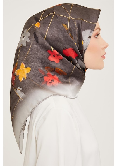 Armine Twill İpek Eşarp 23ka9048 4 31 Gri