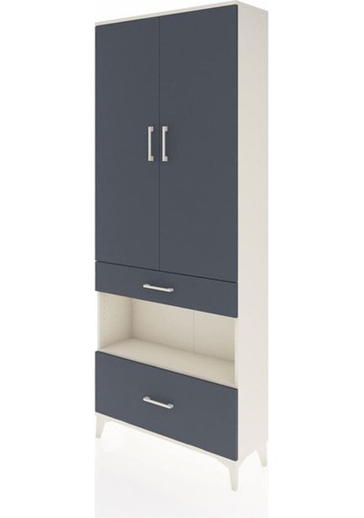 Arges Dolap 4 Raflı 2 Çekmeceli 2 Kapaklı 88x30x221 Aytaşı-antrasit Aytası Arges Dolap 4 Raflı 2 Çekmeceli 2 Kapaklı 88x30x221 Aytaşı-antrasit Aytası