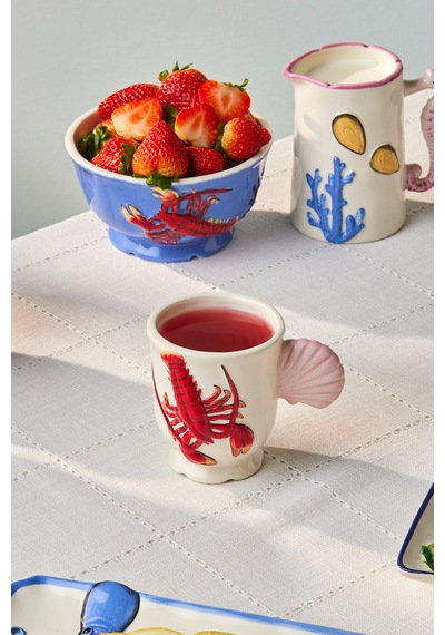 Karaca Atlantis Kupa Istakoz Desenli 240 Ml Çok Renkli
