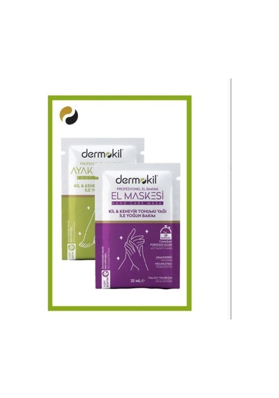 Dermokil Kil Ve Kenevir Yağlı Peeling Etkili Ayak Maskesi 35 Ml + El Maskesi 35 Ml 2 ' Li Set