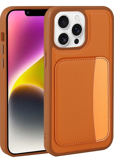 Apple Uyumlu iPhone 16 Pro Kılıf Kartlıklı Zore X-kart Silikon Kapak Çok Renkli
