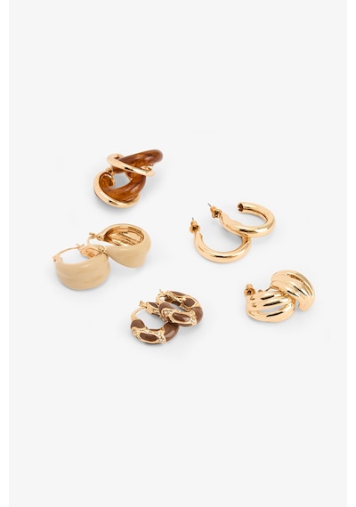 Penti Altın Rengi Alen 5li Küpe Seti Gold 82293925