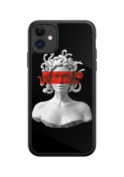 İphone 11 Uyumlu Gorgon Desenli Kamera Korumalı Darbelere Dayanıklı Kılıf 1001-gorgon-iphone11
