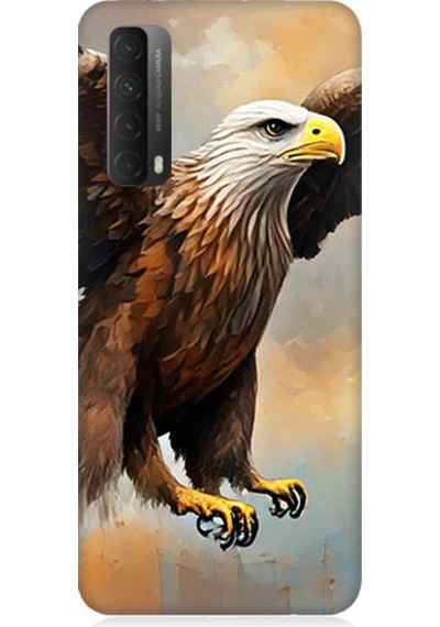 Huawei P Smart 2021 Uyumlu Kartal Uçuşu Desenli Silikon Kılıf