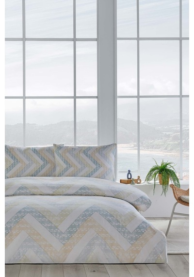 Foudre Çift Kişilik %100 Pamuk Nevresim Takımı 200x220 Cm Krem
