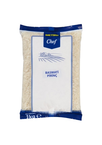 Metro Chef Basmati Pirinç 1 Kg - Uzun Taneli, Tane Tane 2'li Ekonomik Paket - 2 Adet Tarı