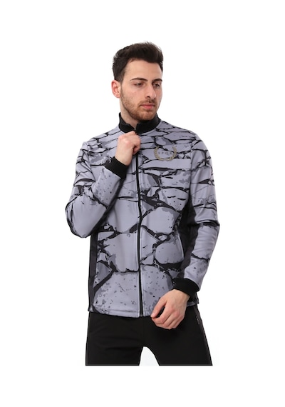 Spqr Fermuarlı Sweatshirt Aquılus Gri