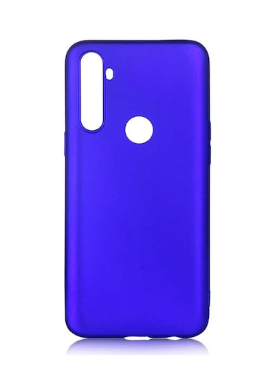 Noktaks - Realme C3 Uyumlu - Kılıf Mat Soft Esnek Premier Silikon Kapak - T12776 - Saks Mavi Saks Mavi