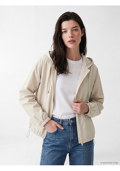 Lcw Comfort Bej Kapüşonlu Oversize Kadın Yağmurluk Lcw Comfort Bej Kapüşonlu Oversize Kadın Yağmurluk