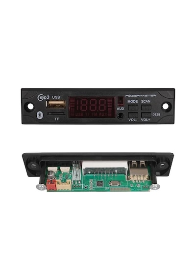 Powermaster M517 Oto Teyp Dijital Player Board Usb/aux/sd/fm/bluetooth Kumandalı Mikrofonsuz Çevirici 12v-500ma