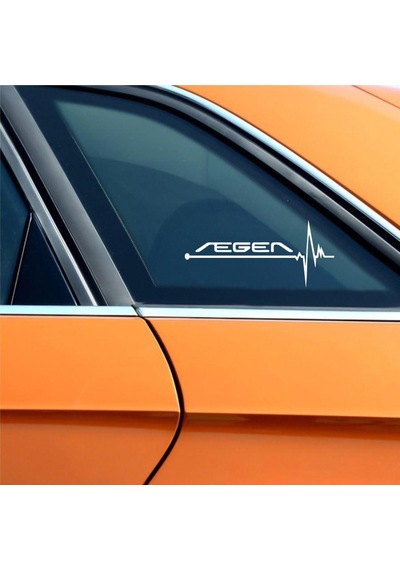 Fiat Egea Için Kalp Atışı Ritim Oto Sticker (2 Adet)