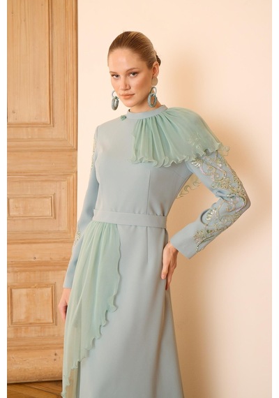 Senna Rebeca Dress Mint Yeşil