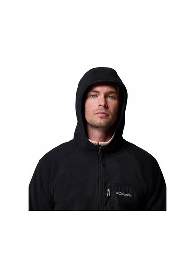 Columbia Fast Trek Overlay Hooded Full Zip Siyah Erkek Outdoor Polar Am3470-010 Siyah