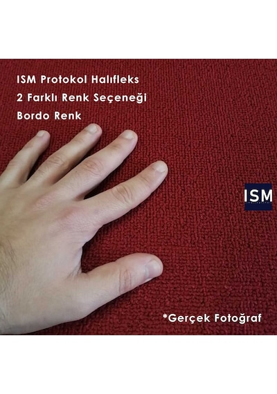 Ism - Protokol Halısı - Kırmızı - Turkuaz Renk Seçenekleri