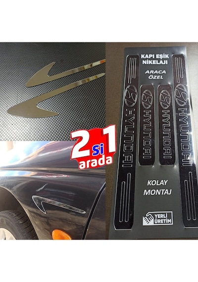 Hyundai Accent Blue Kapı Eşiği Set + Çamurluk Vent Krom Görsel